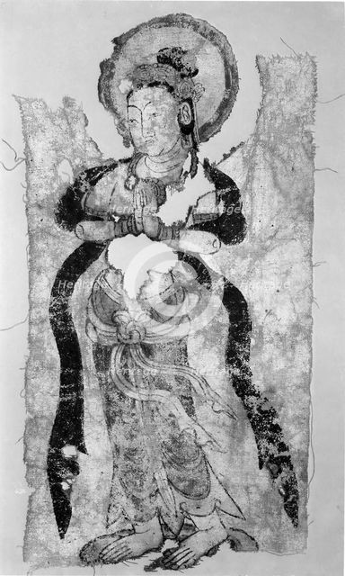 Bodhisattva in Adoration, 8th century. Creator: Unknown.