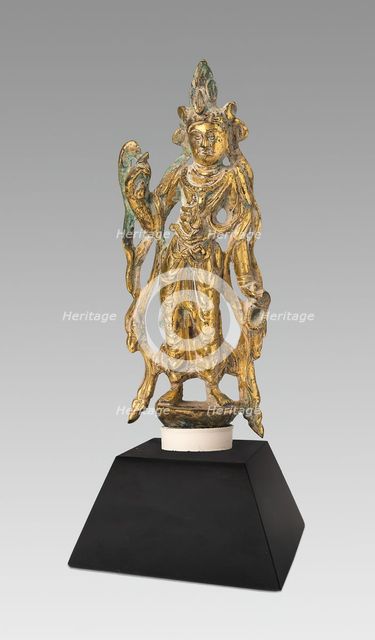 Bodhisattva in "Thrice Bent" Pose (Tribhanga), Sui or early Tang dynasty, early 7th century. Creator: Unknown.