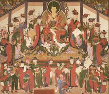 Bodhisattva Jijang (Kshitigarbha) and the Ten Kings of Hell (image 1 of 9), c1841. Creator: Anon