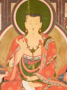 Bodhisattva Jijang (Kshitigarbha) and the Ten Kings of Hell (image 3 of 9), c1841. Creator: Anon