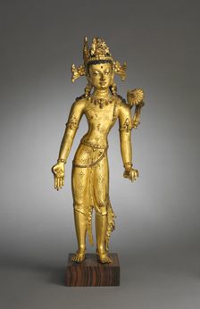 Bodhisattva of Wisdom (Manjushri),, 1400s. Creator: Unknown