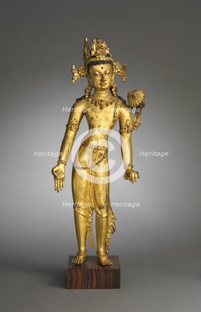 Bodhisattva of Wisdom (Manjushri),, 1400s. Creator: Unknown.