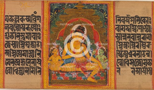 Bodhisattva Maitreya, Leaf from... (Perfection of Wisdom) Manuscript, early 12th century. Creator: Unknown.