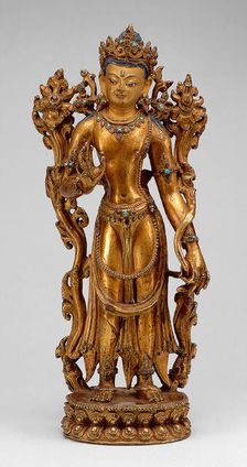 Bodhisattva Maitreya with Fear-Not Gesture (Abhayamudra), 15th century. Creator: Unknown