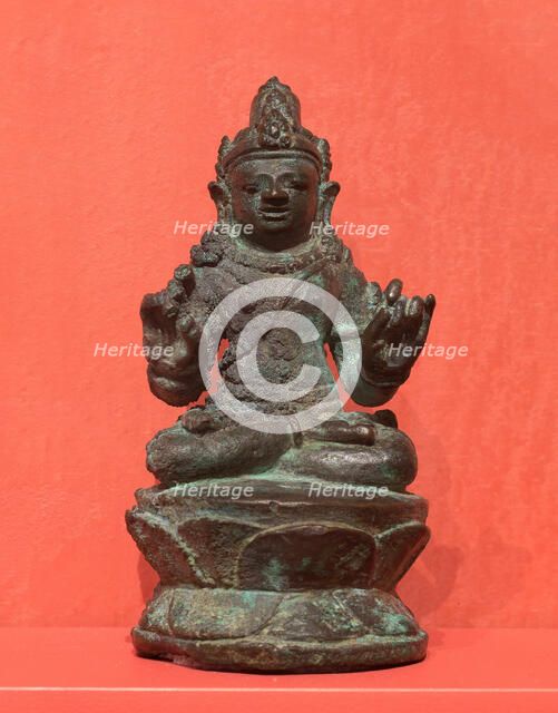 Bodhisattva with Hands in Gesture of Teaching (Vitarkamudra), 9th/10th century. Creator: Unknown.