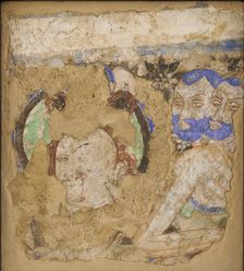 Bodhisattvas and Monks, from Cave 224, 4th-6th century. Creator: Unknown