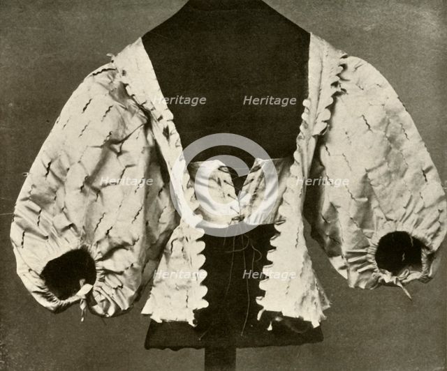 'Bodice of white satin slashed and pinked', c1620-1640, (1937). Creator: Unknown.