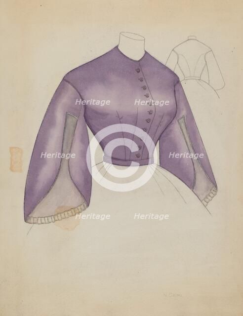 Bodice, c. 1937. Creator: Nancy Crimi.