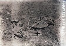 Bodies of dead French soldiers, c1914-c1918