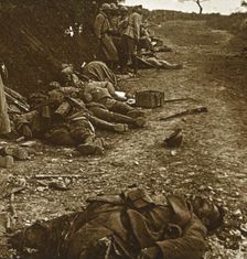 Bodies after the taking of Courcelles, northern France, 1918