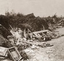Bodies after the taking of Courcelles, northern France, June 1918