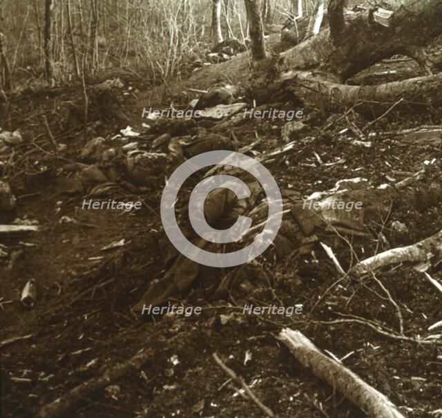 Bodies, Les Éparges, northern France, 1915.  Artist: Unknown.