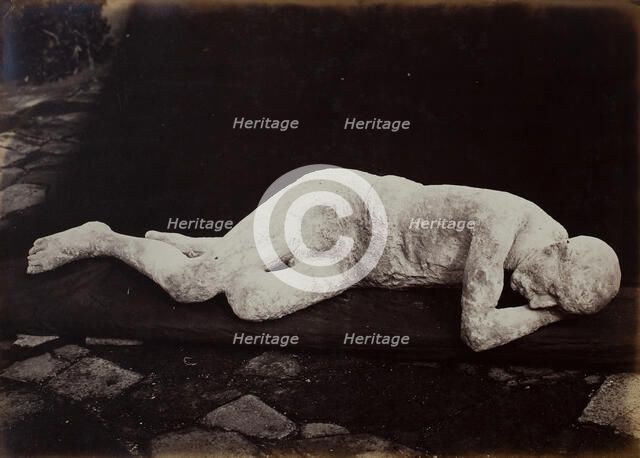 Body Cast from Pompeii, 1880. Creator: Giorgio Sommer.