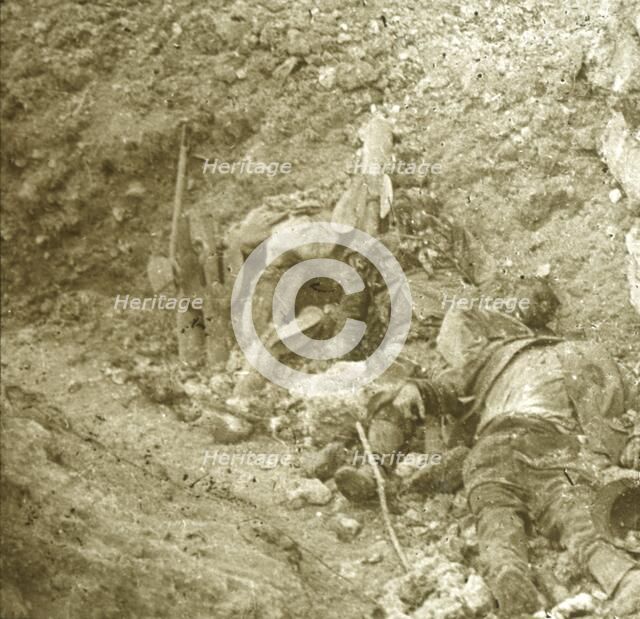 Body of dead soldier, c1914-c1918. Artist: Unknown.