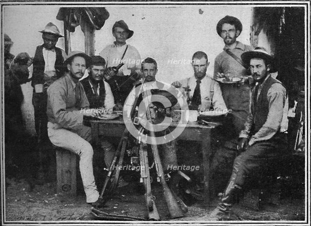 'Boer Telegraphists at Tea', 1900. Artist: Unknown.