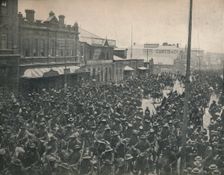 Boer Commando passing through Johannesburg (Second Transvaal War) c1900. Creator: Unknown