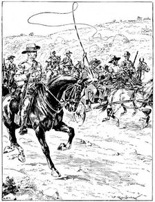 Boer prisoners under escort, 2nd Boer War, 1900