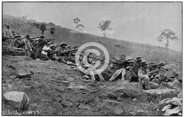 Boers besieging Ladysmith, 2nd Boer War, 1899-1900.  Artist: Anon