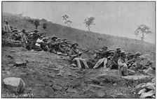 Boers besieging Ladysmith, 2nd Boer War, 1899-1900. Artist: Anon