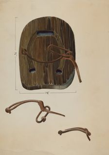 Bog Shoe for Horse, c. 1936. Creator: James Vail