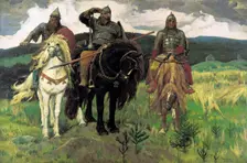 Bogatyrs 1898. Creator: Vasnetsov, Viktor Mikhaylovich (1848-1926)