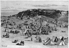 Boghari village and market c1890. Artist: Charles Barbant