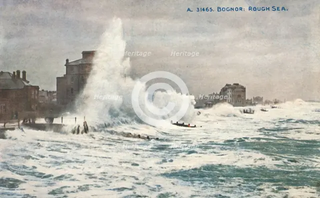 'Bognor: Rough Sea', late 19th-early 20th century. Creator: Unknown.