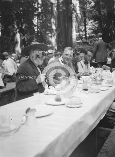 Bohemian Club Grove scene, between 1896 and 1911. Creator: Arnold Genthe.