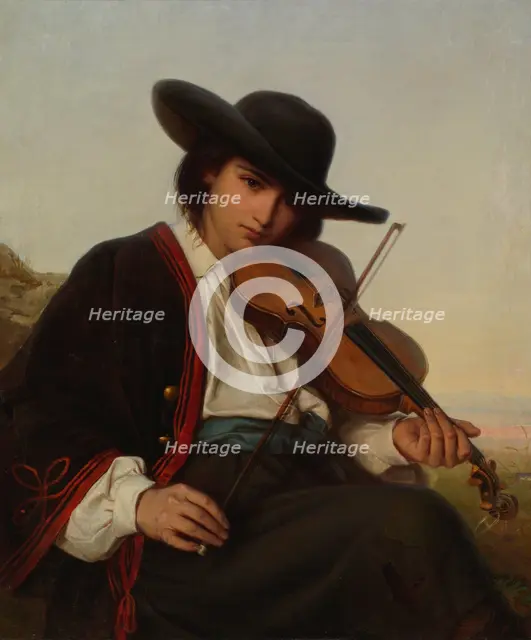 Bohemian Fiddler, 1864. Creator: Ida Silfverberg.