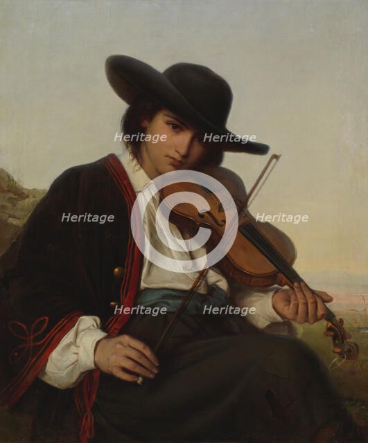 Bohemian Fiddler, 1864. Creator: Ida Silfverberg.