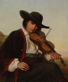 Bohemian Fiddler, 1864. Creator: Ida Silfverberg