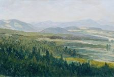 Bohemian low mountain range (from the folder "16 views of Czech landscapes Ceská krajina'"), 1902. Creator: Ferdinand Engelmuller
