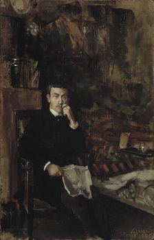 Bohemian, Portrait of the Norwegian Artist C. A. Dørnberger, 1888. Creator: Akseli Gallen-Kallela