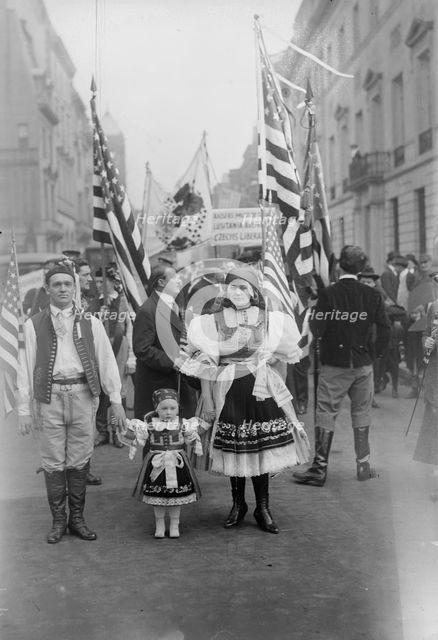 Bohemians in Wake up America parade, 1917. Creator: Bain News Service.