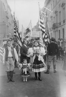 Bohemians in Wake up America parade, 1917. Creator: Bain News Service