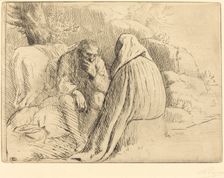 Bohemien Encampment (Campement de bohemiens). Creator: Alphonse Legros
