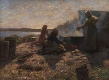Boiling Train Oil at Nymindegab, Jutland, 1879. Creator: Laurits Tuxen