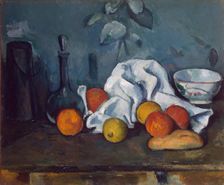 Boîte à lait, carafe et bol, 1879. Creator: Paul Cezanne