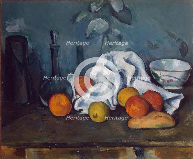 Boîte à lait, carafe et bol, 1879. Creator: Paul Cezanne.