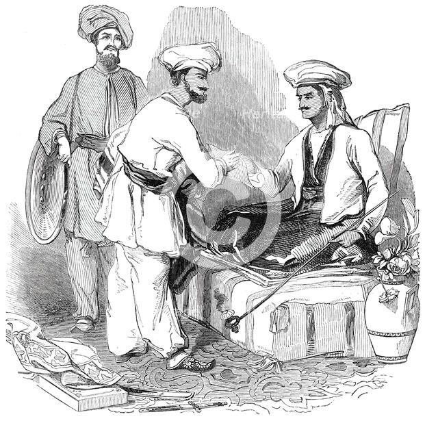 Bokhara chief giving audience, 1844.  Creator: Unknown.