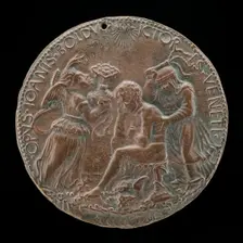 Boldù between Faith and Penitence [reverse], 1458. Creator: Giovanni Boldu