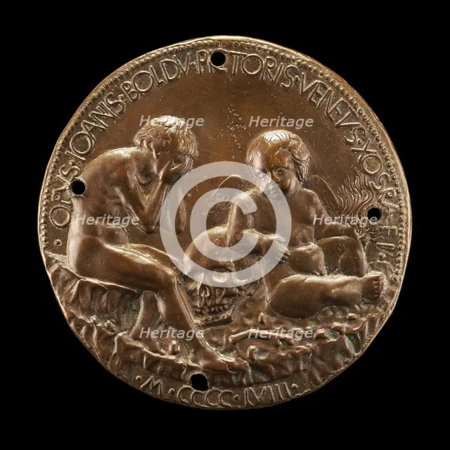Boldù with the Genius of Death [reverse], 1458. Creator: Giovanni Boldu.