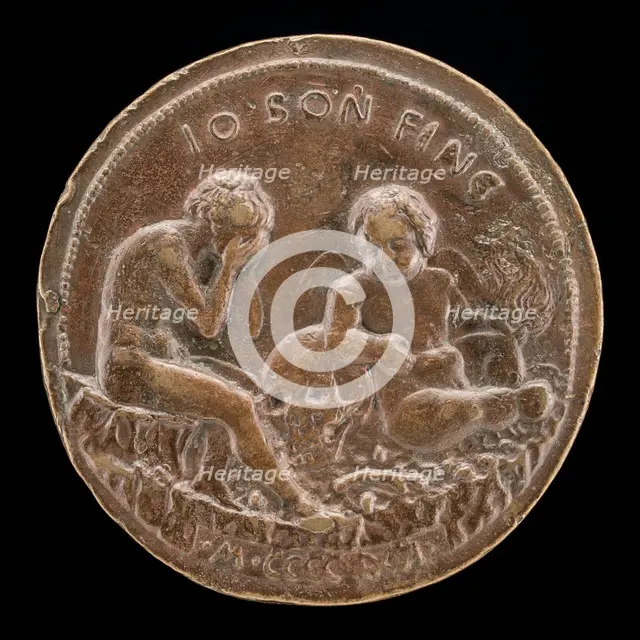 Boldù with the Genius of Death [reverse], 1466. Creator: Unknown.