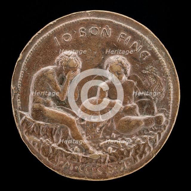 Boldù with the Genius of Death [reverse], 1466. Creator: Unknown.