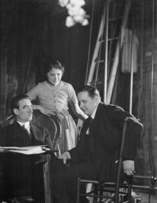 Boleslavsky, N., Mr., and unidentified man and woman, portrait photograph, 1928 Creator: Arnold Genthe