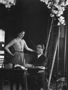 Boleslavsky, N., Mr., and unidentified woman, portrait photograph, 1928 Creator: Arnold Genthe
