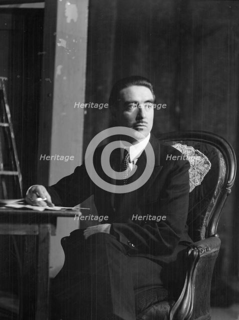 Boleslavsky, N., Mr., portrait photograph, 1928 Creator: Arnold Genthe.