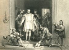 Bolingbroke's False Homage to Richard II., at Flint Castle 1836. Creators: Unknown, William Radclyffe