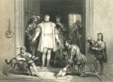 Bolingbroke's False Homage to Richard II., at Flint Castle 1836. Creators: Unknown, William Radclyffe