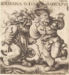 Bolikana and Markolfus, early 16th century. Creator: Daniel Hopfer